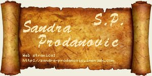 Sandra Prodanović vizit kartica